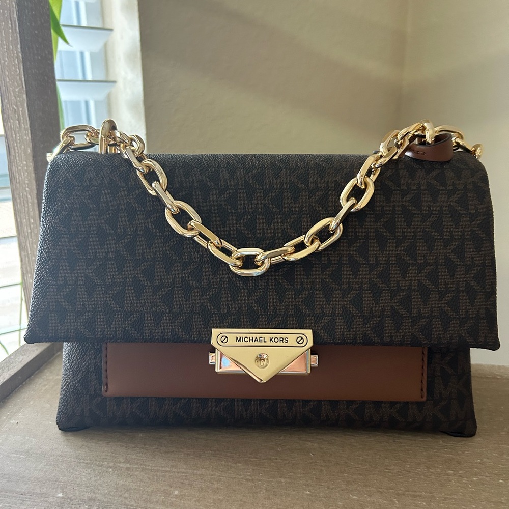 Michael Kors Brown Chain Shoulder Bag